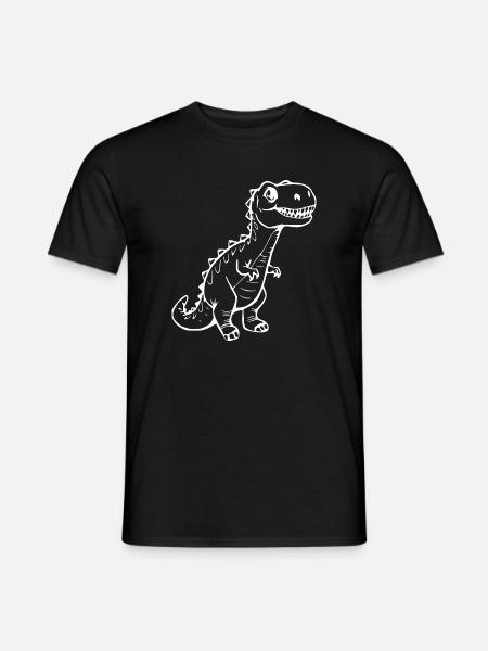 niedlicher Dinosaurier T-shirt Geschenk Kinder - Männer T-Shirt - Schwarz