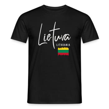 Litauische Wurzeln, ich liebe Litauen - Männer T-Shirt - Schwarz - Vorne - AI Model Male 178 light (178cm)