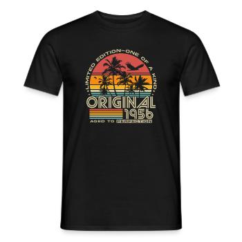 1956 Jahrgang Retro 70. Geburtstag Geschenk - Männer T-Shirt - Schwarz - Vorne - AI Model Male 178 light (178cm)