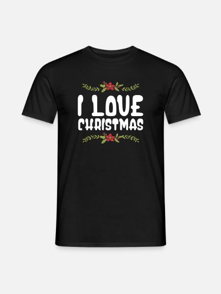 I love Christmas - Men's T-Shirt - black