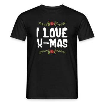 I love Xmas Christmas - Men's T-Shirt - black - Front - AI Model Male 178 light (178cm)