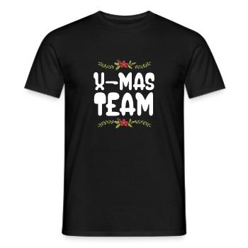 X-Mas Team - Men's T-Shirt - black - Front - AI Model Male 178 light (178cm)