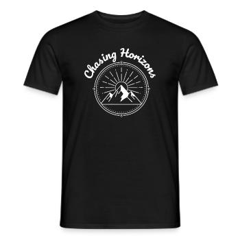 Chasing Horizons - Men's T-Shirt - black - Front - AI Model Male 178 light (178cm)