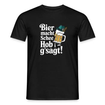 Bier macht Schee Hob i g'sagt! - Männer T-Shirt - Schwarz - Vorne - AI Model Male 178 light (178cm)
