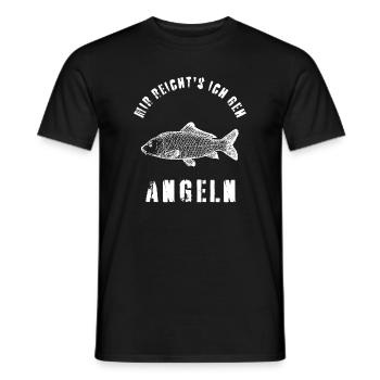 Mir reicht's ich geh ANGELN Outdoor Fishing Lustig - Männer T-Shirt - Schwarz - Vorne - AI Model Male 178 light (178cm)
