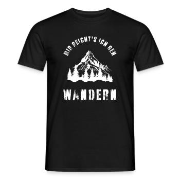 Mir reicht's ich geh WANDERN Lustige Berge Humor - Männer T-Shirt - Schwarz - Vorne - AI Model Male 178 light (178cm)