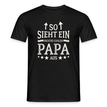 Voici à quoi ressemble un papa cool Meilleur papa - T-shirt homme - noir - Devant - AI Model Male 178 light (178cm)
