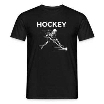 Skeleton spielt Hockey - Männer T-Shirt - Schwarz - Vorne - AI Model Male 178 light (178cm)