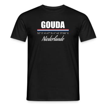 Gouda - Men's T-Shirt - black - Front - AI Model Male 178 light (178cm)