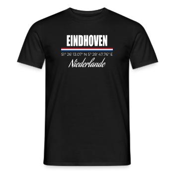Eindhoven - Männer T-Shirt - Schwarz - Vorne - AI Model Male 178 light (178cm)