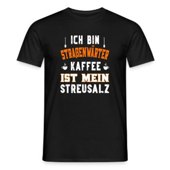 Road Maintenance Workers - Coffee Is My Road Salt - Men's T-Shirt - black - Front - AI Model Male 178 light (178cm)