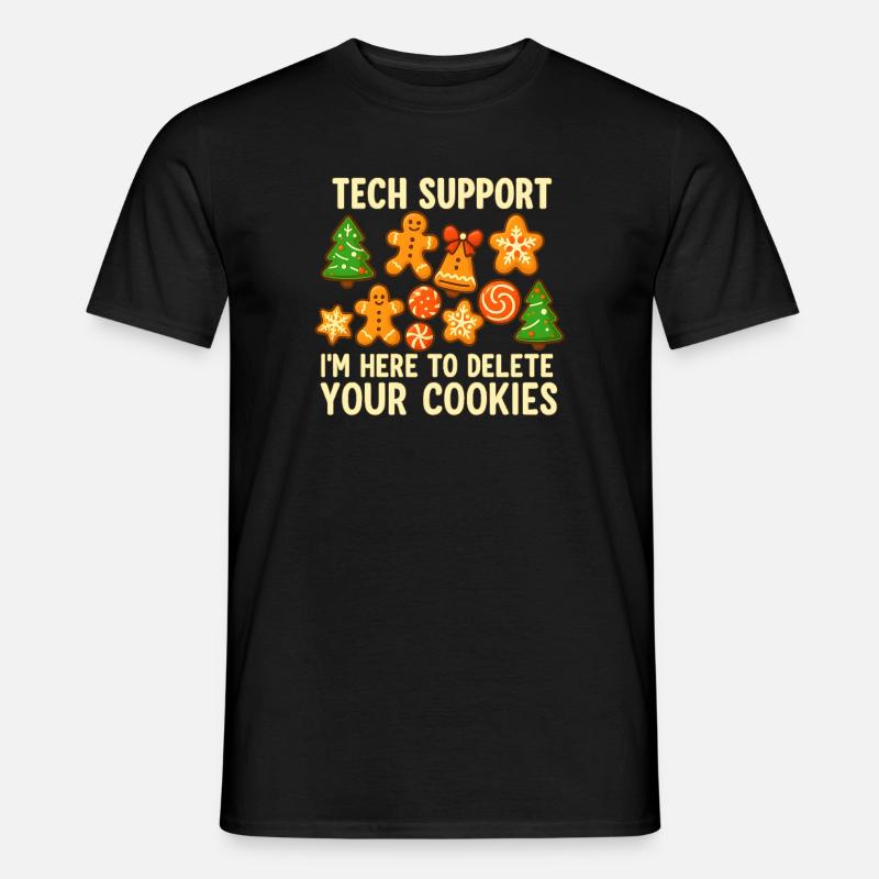 Support technique Cookie Noël Mème - T-shirt homme - noir