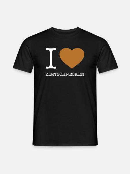 I love cinnamon rolls - Men's T-Shirt - black