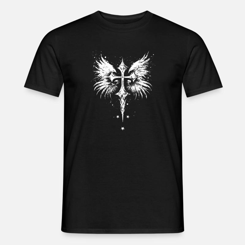 Croix Goth Gothique Emo - T-shirt homme - noir
