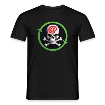 CYBER PIRATE #2 – Geek & Science-Fiction - Männer T-Shirt - Schwarz - Vorne - AI Model Male 178 light (178cm)