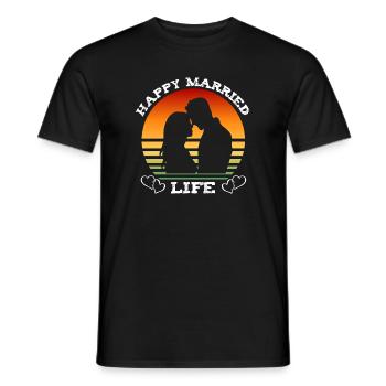 Une vie conjugale heureuse - T-shirt homme - noir - Devant - AI Model Male 178 light (178cm)