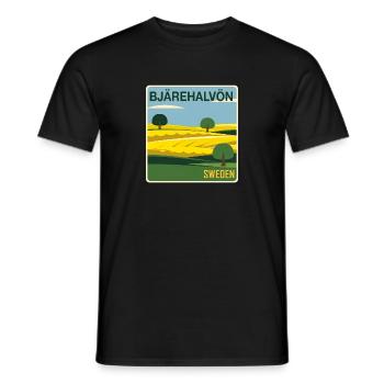 Bjärehalvön Swedish countryside - Men's T-Shirt - black - Front - AI Model Male 178 light (178cm)