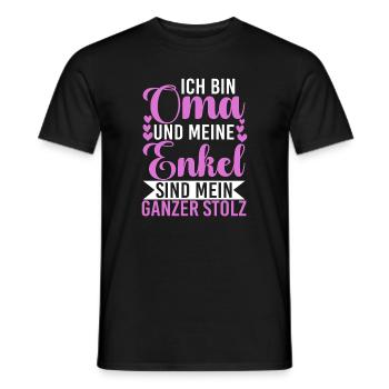 Bin Oma Und Meine Enkel Sind Mein Ganzer Stolz - Männer T-Shirt - Schwarz - Vorne - AI Model Male 178 light (178cm)