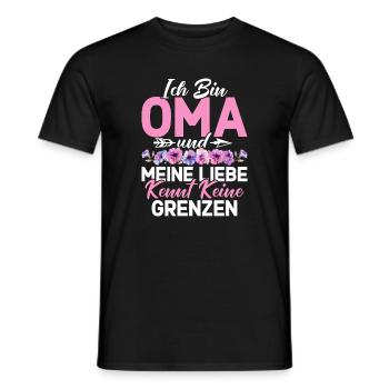Bin Oma Und Meine Liebe Kennt Zeine Grenzen - Männer T-Shirt - Schwarz - Vorne - AI Model Male 178 light (178cm)