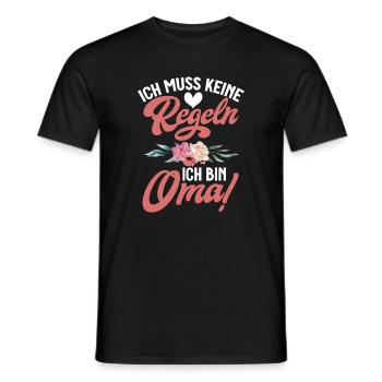 Ich Muss Keine Regeln Ich Bin Oma - Männer T-Shirt - Schwarz - Vorne - AI Model Male 178 light (178cm)