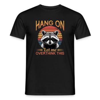 Funny Raccoon - Men's T-Shirt - black - Front - AI Model Male 178 light (178cm)