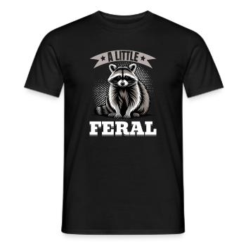 Funny Raccoon - Men's T-Shirt - black - Front - AI Model Male 178 light (178cm)