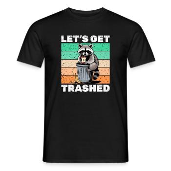 Funny Raccoon - Men's T-Shirt - black - Front - AI Model Male 178 light (178cm)