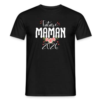 Future Mom 2026 Pregnant Woman Announcement - Men's T-Shirt - black - Front - AI Model Male 178 light (178cm)