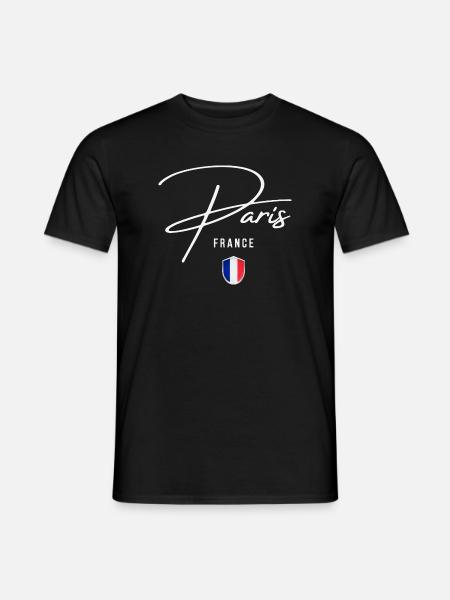 Paris France, elegant design Paris - Men's T-Shirt - black