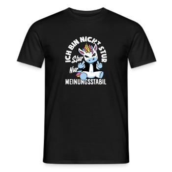 Not stubborn, just stable in opinion - Men's T-Shirt - black - Front - AI Model Male 178 light (178cm)
