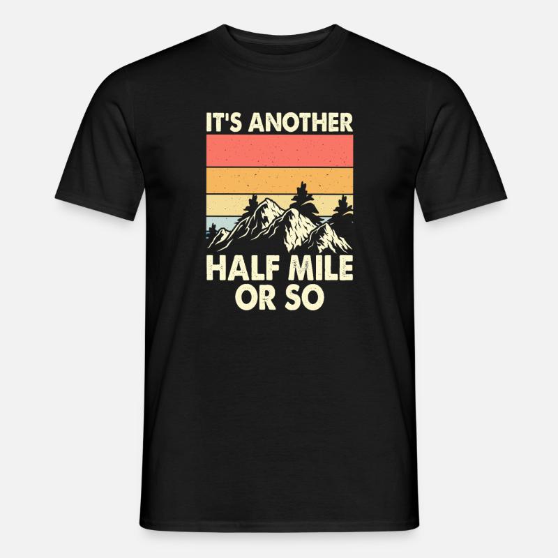 Wandern Wanderer Bergsteiger Geschenk - Männer T-Shirt - Schwarz