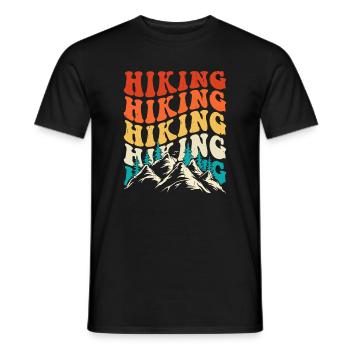Hiking Retro - Men's T-Shirt - black - Front - AI Model Male 178 light (178cm)