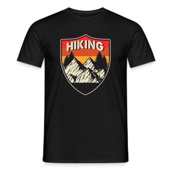 Hiking Retro - Men's T-Shirt - black - Front - AI Model Male 178 light (178cm)