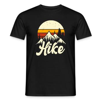 Hiking Retro - Men's T-Shirt - black - Front - AI Model Male 178 light (178cm)