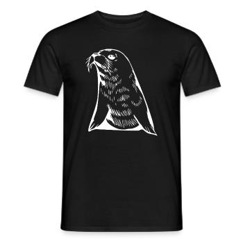 Seal Seal T-shirt Gift Northern Germany - Men's T-Shirt - black - Front - AI Model Male 178 light (178cm)