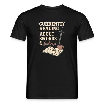 Booktok Fantasy Bookish Humor Gift for - Men's T-Shirt - black - Front - AI Model Male 178 light (178cm)