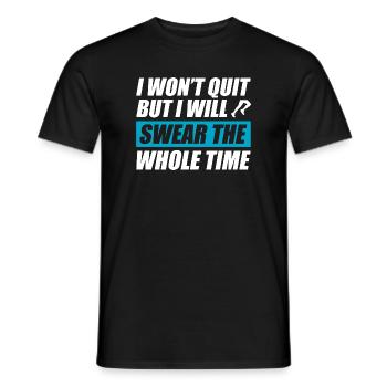 I won't quit funny running jogging runner - Men's T-Shirt - black - Front - AI Model Male 178 light (178cm)