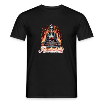 Rock and Roll Always and Forever Rockabilly 2025 - Men's T-Shirt - black - Front - AI Model Male 178 light (178cm)