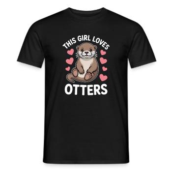 Otter Spruch Mädchen Lustiges Otter Geschenk - Männer T-Shirt - Schwarz - Vorne - AI Model Male 178 light (178cm)