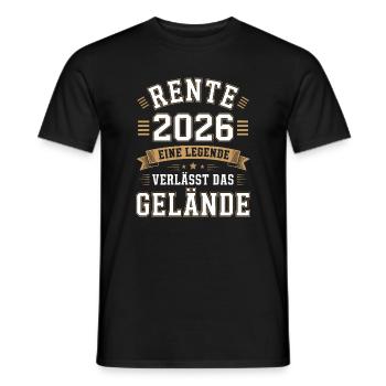 Retirement 2026: Legend leaves the site - Men's T-Shirt - black - Front - AI Model Male 178 light (178cm)