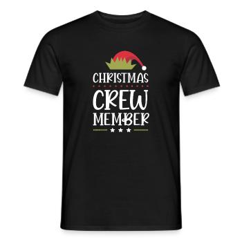 Weihnachten Crew Christmas - Men's T-Shirt - black - Front - AI Model Male 178 light (178cm)