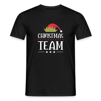 Weihnachten Team Christmas - Men's T-Shirt - black - Front - AI Model Male 178 light (178cm)