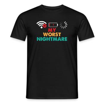 My Worst Nightmare Gaming Lover Gamer Video Games - Men's T-Shirt - black - Front - AI Model Male 178 light (178cm)