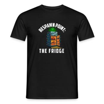 Respawn Point The Fridge Gaming Lover Gamer Xmas - Men's T-Shirt - black - Front - AI Model Male 178 light (178cm)