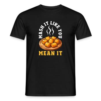 Taters Over Haters Kartoffel - Männer T-Shirt - Schwarz - Vorne - AI Model Male 178 light (178cm)