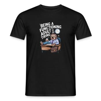  Erwachsensein Ist So Ermüdend Und Anstrengend - Männer T-Shirt - Schwarz - Vorne - AI Model Male 178 light (178cm)