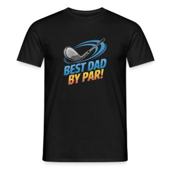 Meilleur papa sur le terrain de golf – Meilleur papa par par - T-shirt homme - noir - Devant - AI Model Male 178 light (178cm)