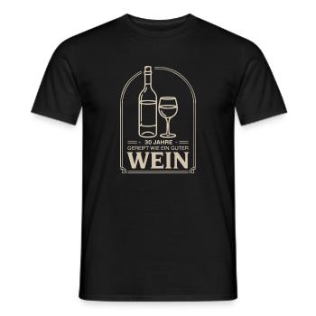 Aged for 30 years like a good wine - Men's T-Shirt - black - Front - AI Model Male 178 light (178cm)