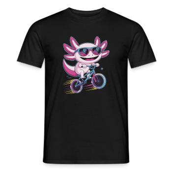 Petit Dragon Héros Vélo de Route Axolotl - T-shirt homme - noir - Devant - AI Model Male 178 light (178cm)