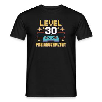 Level 30 Freigeschaltet Controller - Männer T-Shirt - Schwarz - Vorne - AI Model Male 178 light (178cm)